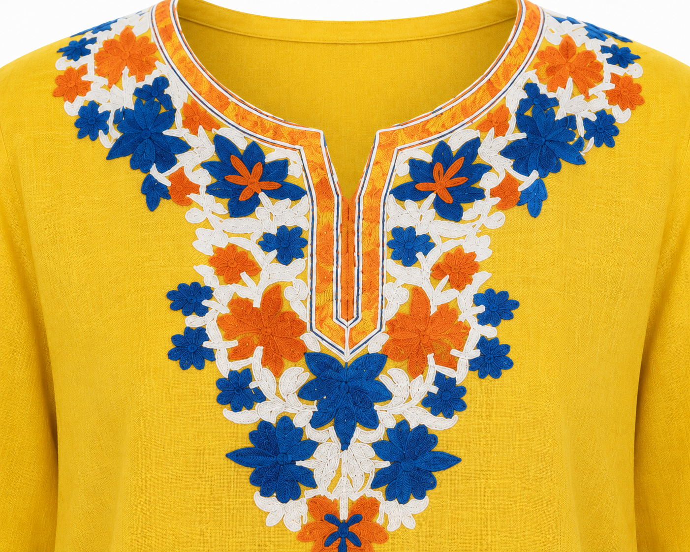 Noor : Aari embroidery summer Co-Ord Set | Gold